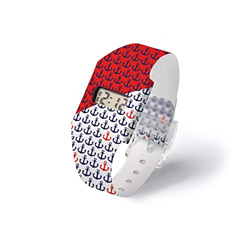 I like paper - ANKERKLAUSE – Pappwatch/Watch/Digitale Armbanduhr ausTyvek® - reissfest - wasserabweisend - Digitale Anzeige für Uhrzeit und Datum von I like paper