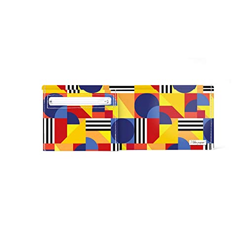 I like paper – Bauhaus FARBENSPIEL – Pappwallet/Portemonnaie/Geldbörse aus Tyvek® - mit Reißverschluss für Münzgeld - 3 Kreditkartenfächer, Dokumentenfach - reissfest - wasserabweisend von I like paper