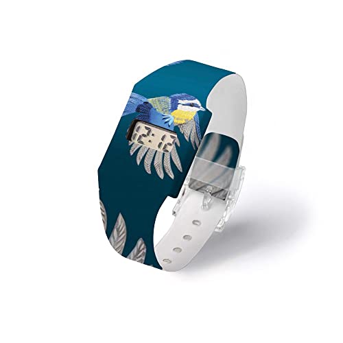 I like paper - BLAUMEISE - Pappwatch/Watch/Digitale Armbanduhr ausTyvek® - reissfest - wasserabweisend - Digitale Anzeige für Uhrzeit und Datum von I like paper