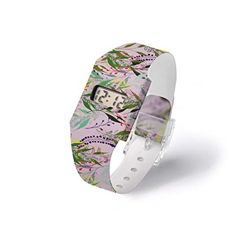 I like paper - FLORALITY – Pappwatch/Watch/Digitale Armbanduhr ausTyvek® - reissfest - wasserabweisend - Digitale Anzeige für Uhrzeit und Datum von I like paper