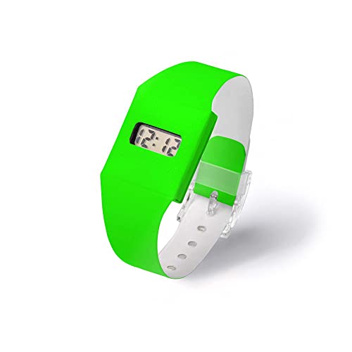 I like paper - Green/NEON - Pappwatch/Watch/Digitale Armbanduhr ausTyvek® - reissfest - wasserabweisend - Digitale Anzeige für Uhrzeit und Datum von I like paper