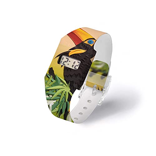 I like paper - SCHNABELVOGEL - Pappwatch/Watch/Digitale Armbanduhr ausTyvek® - reissfest - wasserabweisend - Digitale Anzeige für Uhrzeit und Datum von I like paper
