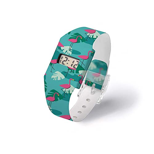 I like paper - Tropical Heat – Pappwatch/Watch/Digitale Armbanduhr ausTyvek® - reissfest - wasserabweisend - Digitale Anzeige für Uhrzeit und Datum von I like paper