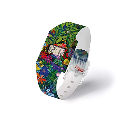 I like paper - WILD Flowers - Pappwatch/Watch/Digitale Armbanduhr ausTyvek® - reissfest - wasserabweisend - Digitale Anzeige für Uhrzeit und Datum von I like paper