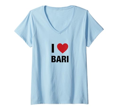 Damen I LOVE BARI, Stadt in Italien mit Herz T-Shirt mit V-Ausschnitt Damen I LOVE BARI, Stadt in Italien mit Herz T-Shirt mit V-Ausschnitt von I LOVE APPAREL