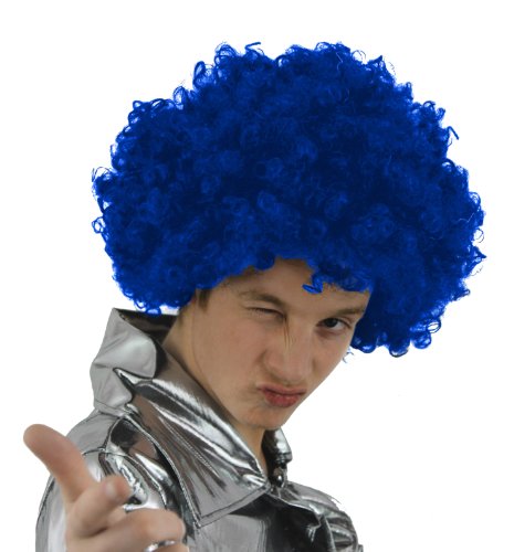 Afro Kunsthaar Perücke in Dunkel Blau - x 1 von I LOVE FANCY DRESS