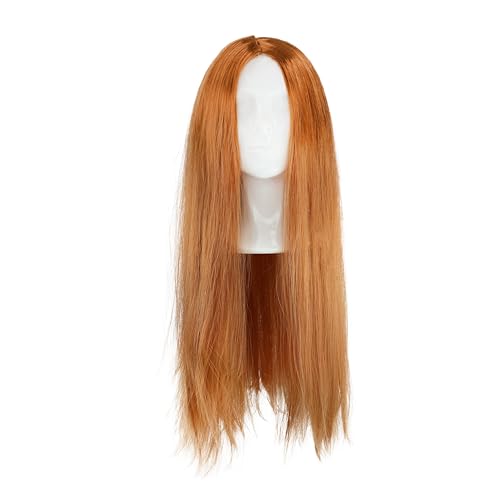 Lange gerade Ingwer Perücke 1 Stück Cosplay Verkleidung Kostüm Perücke für Frauen Männer Perfekt für Halloween, Mottopartys, Rollenspiele, Festivals und Events von I LOVE FANCY DRESS