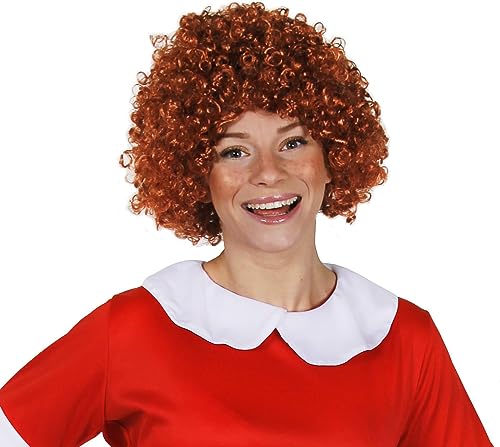 Orange Afro-Perücke – Kostümzubehör – Funky großes lockiges Haar 70er Jahre Disco Clown – perfekt für Kostümveranstaltungen – 5 Stück von I LOVE FANCY DRESS