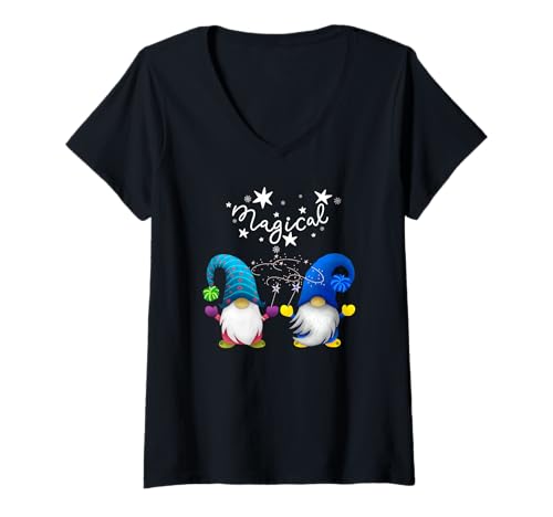 Damen Gonk Gonks Zwerg Magisch Lustig Niedlich T-Shirt mit V-Ausschnitt Damen Gonk Gonks Zwerg Magisch Lustig Niedlich T-Shirt mit V-Ausschnitt von I LOVE GONKS GONK PRESENT CUTE