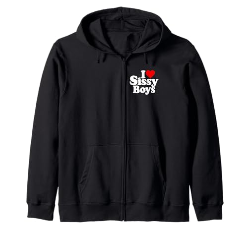 ICH LIEBE HEART SISSY BOYS FEMBOYS Kapuzenjacke von I LOVE SISSY BOYS HEART FUN TEES