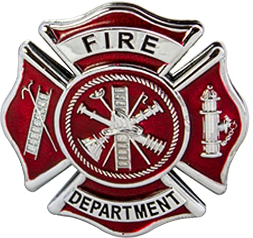 Fire Department Feuerwehr Metallabzeichen-Emblem Rote Emaille Geprägte Oberfläche Herren Kilt Pin Kiltnadel Brosche Feuer Zubehör von I LUV LTD