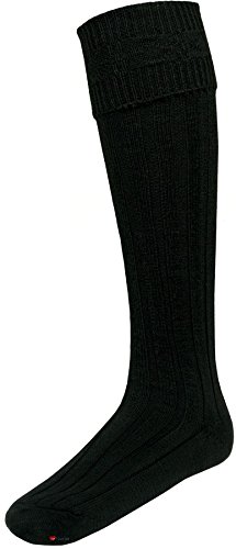 I LUV LTD Herren Schwarz Kilt-Schlauchsocken Gestrickt Volle Länge Medium 8 to 10 von I LUV LTD