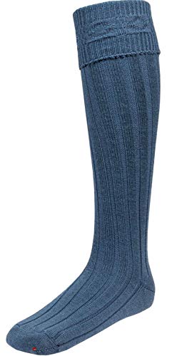 I LUV LTD Herren Uraltes Blau Kilt-Schlauchsocken Gestrickt Volle Länge Large 11 to 13 von I LUV LTD