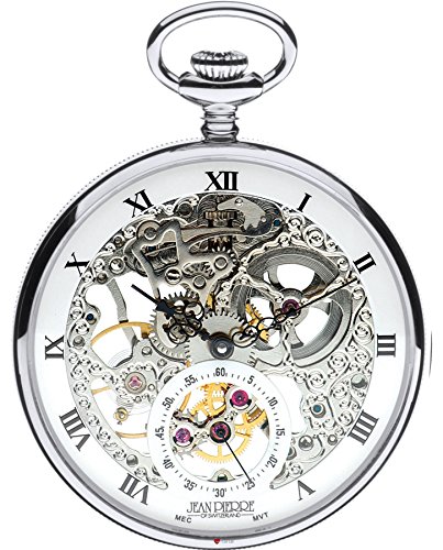 I LUV LTD Open Face Skeleton Pocket Watch 17 Jewelled Mechanical Chromed Case - Gift Box I LUV LTD Open Face Skeleton Pocket Watch 17 Jewelled Mechanical Chromed Case - Gift Box von I LUV LTD