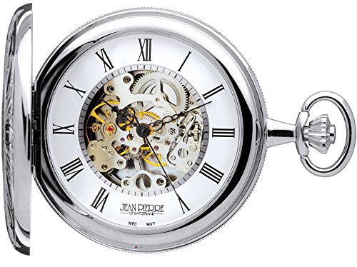 I LUV LTD Ornate Hunter Skeleton Pocket Watch 17 Jewelled Mechanical Chromed Case - Gift I LUV LTD Ornate Hunter Skeleton Pocket Watch 17 Jewelled Mechanical Chromed Case - Gift von I LUV LTD