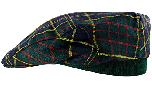 I LUV LTD Schiebermütze im Tartan-Design MacMillan Hunting Modern Einheitsgröße für Herren und Damen Elastisches Band Komfort fit Schottisch hergestellt von I LUV LTD