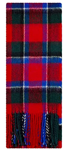 I LUV LTD Sinclair Red Modern Tartan 100% Lammwolle Schal Hergestellt in Schottland von I LUV LTD