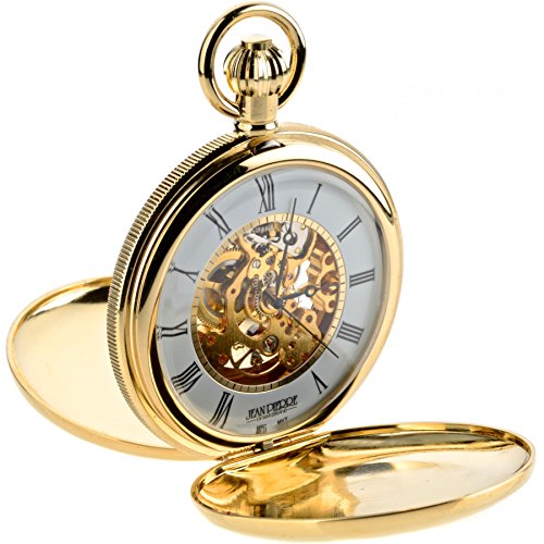 I LUV LTD Skeleton Double Hunter Pocket Watch 17 Jewelled Mechanical Gold Plated Case I LUV LTD Skeleton Double Hunter Pocket Watch 17 Jewelled Mechanical Gold Plated Case von I LUV LTD