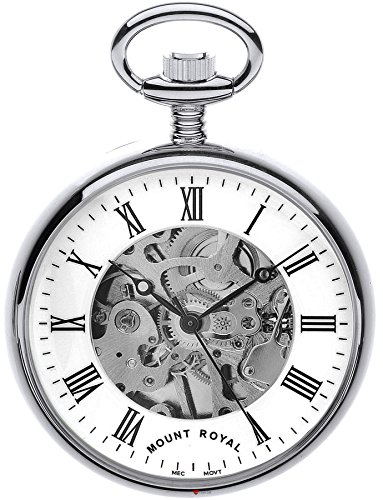 I LUV LTD Skeleton Open Face Pocket Watch Chrome Plated Albert Chain - 17 Jewel Mechanical I LUV LTD Skeleton Open Face Pocket Watch Chrome Plated Albert Chain - 17 Jewel Mechanical von I LUV LTD
