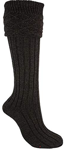 Scottish Wool Kilt Hose In Peat (Brown) traditionelle Design-Größe Large - UK: 8.5-11.5 von I LUV LTD