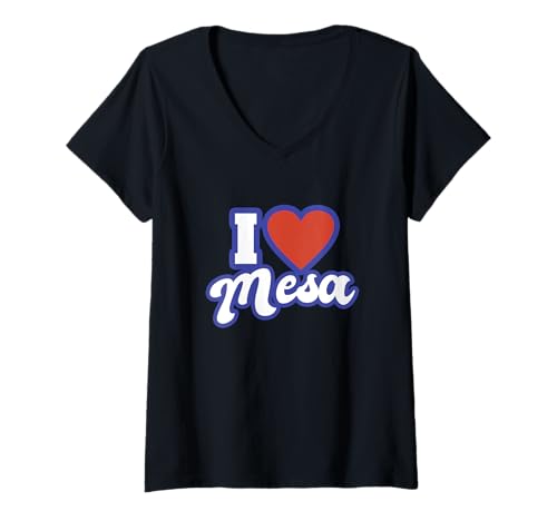 Damen Ich liebe Mesa Arizona T-Shirt mit V-Ausschnitt von I Love American States