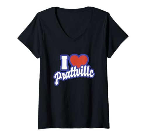 Damen Ich liebe Prattville Alabama T-Shirt mit V-Ausschnitt von I Love American States