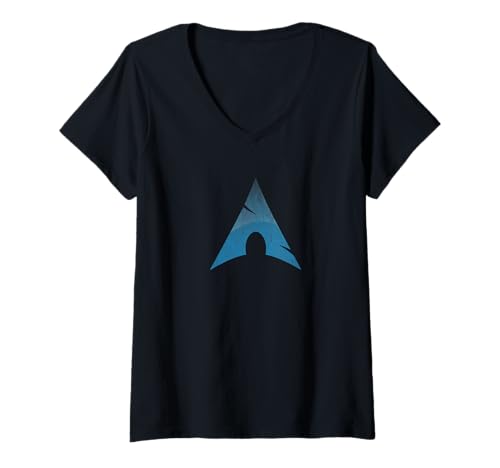 Damen T-Shirt für Linux-Liebhaber von Arch Linux im Vintage-Look mit Logo Open Source Os T-Shirt mit V-Ausschnitt Damen T-Shirt für Linux-Liebhaber von Arch Linux im Vintage-Look mit Logo Open Source Os T-Shirt mit V-Ausschnitt von I Love Arch Linux T-Shirt