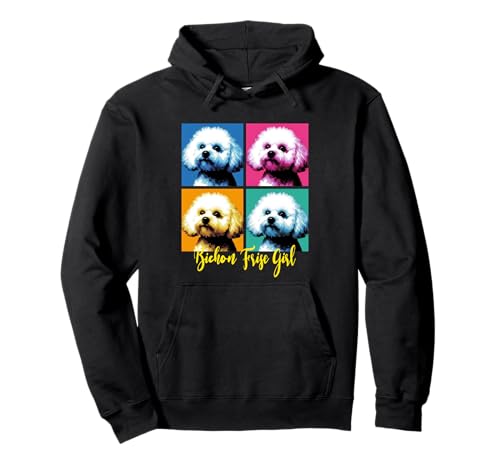 Bichon Frisé-Girl Pop-Art-Stil Pullover Hoodie Bichon Frisé-Girl Pop-Art-Stil Pullover Hoodie von I Love Bichon Frises Merch