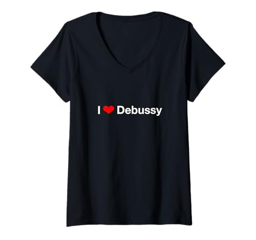 Damen Ich Liebe Debussy T-Shirt mit V-Ausschnitt Damen Ich Liebe Debussy T-Shirt mit V-Ausschnitt von I Love Debussy