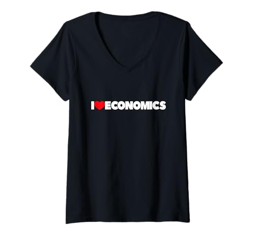 Damen Ich Liebe Wirtschaft T-Shirt mit V-Ausschnitt Damen Ich Liebe Wirtschaft T-Shirt mit V-Ausschnitt von I Love Economics Clothing