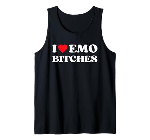 I Heart Emo Bitches Lustiges Zitat Rotes Herz Emo-Mädchen-Stil Tank Top von I Love Emo Bitches Funny Gifts For Men And Women