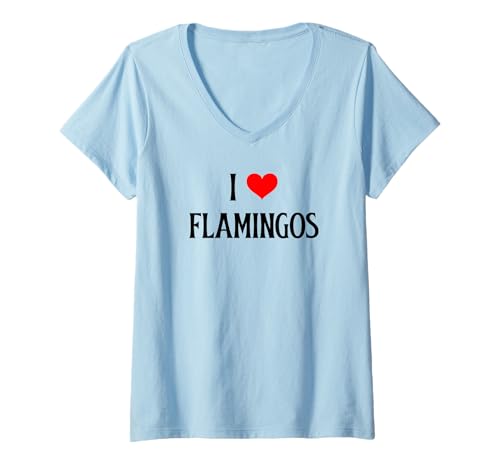 Damen Ich Liebe Flamingos Ich Liebe Flamingos Birdie Lover Bird Watcher T-Shirt mit V-Ausschnitt Damen Ich Liebe Flamingos Ich Liebe Flamingos Birdie Lover Bird Watcher T-Shirt mit V-Ausschnitt von I Love Flamingos Wading Bird lover Flamingo Co