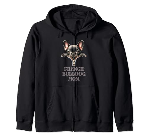 Französische Bulldogge Mama Kapuzenjacke von I Love French Bulldogs Merch