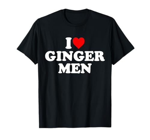 I Love Ginger Men Heart T-Shirt von I Love Ginger Men T Shirt