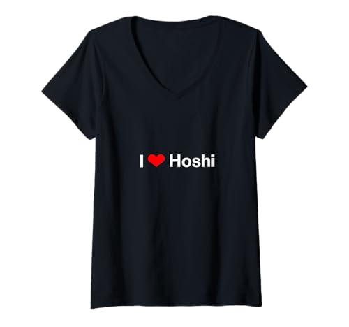 Damen Ich Liebe Hoshi T-Shirt mit V-Ausschnitt von I Love Hoshi