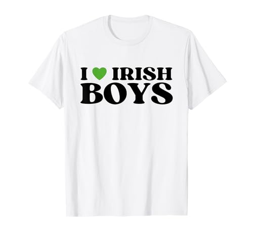 Funny I Love Irish Boys I Red Heart British Boys Irland T-Shirt von I Love Irish Boys Funny Gifts For Ireland Lovers