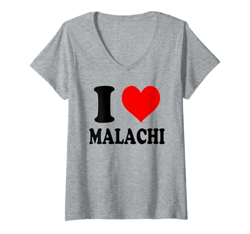 Damen I Love Malachi T-Shirt mit V-Ausschnitt Damen I Love Malachi T-Shirt mit V-Ausschnitt von I Love Malachi Lover