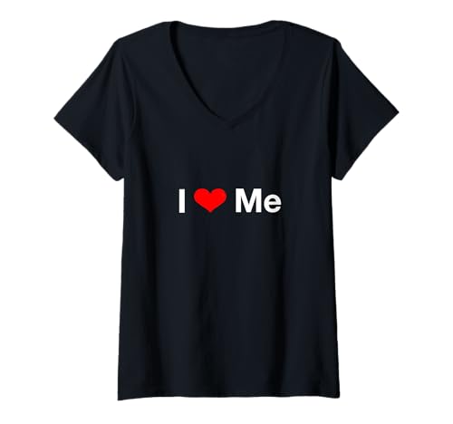 Damen Ich Liebe Mich T-Shirt mit V-Ausschnitt Damen Ich Liebe Mich T-Shirt mit V-Ausschnitt von I Love Me