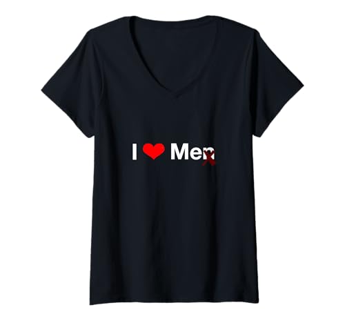 Damen Ich Liebe Mich T-Shirt mit V-Ausschnitt Damen Ich Liebe Mich T-Shirt mit V-Ausschnitt von I Love Men