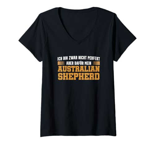 Damen Hundemama Hundepapa Australian Shepherd T-Shirt mit V-Ausschnitt Damen Hundemama Hundepapa Australian Shepherd T-Shirt mit V-Ausschnitt von I Love My Australian Shepherd