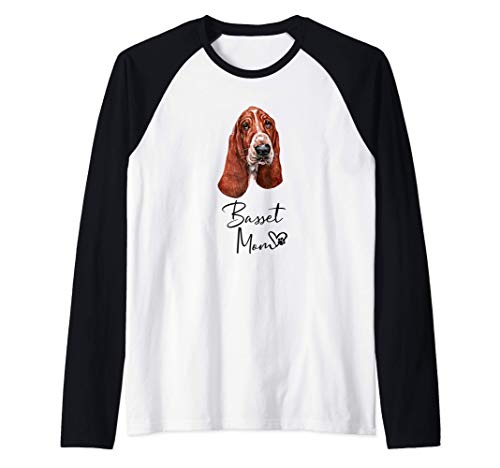 BASSET HOUND Mom Hundemama BASSET HOUND Hund Mama Geschenk Raglan von I Love My BASSET HOUND Geschenke & Shirts