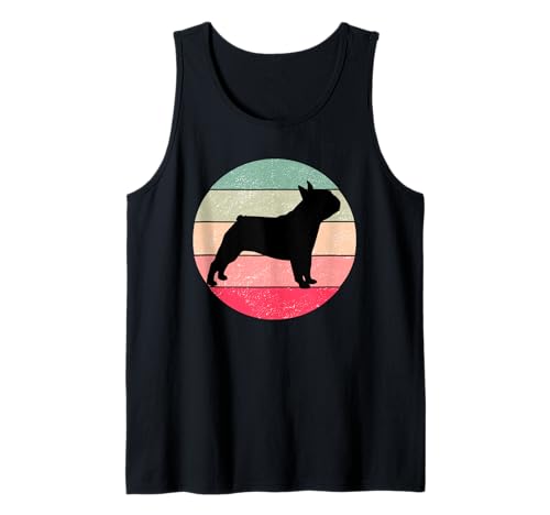Retro Französische Bulldogge Mama Papa Frenchie Vintage Sonnenuntergang Design Tank Top von I Love My French Bulldog