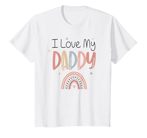 Kinder Niedliches I Love My Daddy Regenbogenhemd Mädchen Rainbow Love Daddy T-Shirt von I Love My Mummy Daddy Rainbow Matching