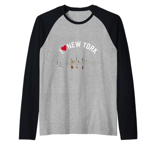 I Red Heart Love New York City NYC Ich Liebe NY Herren Damen Kinder Raglan von I Love NY New York City I Love NY Men Women Kids