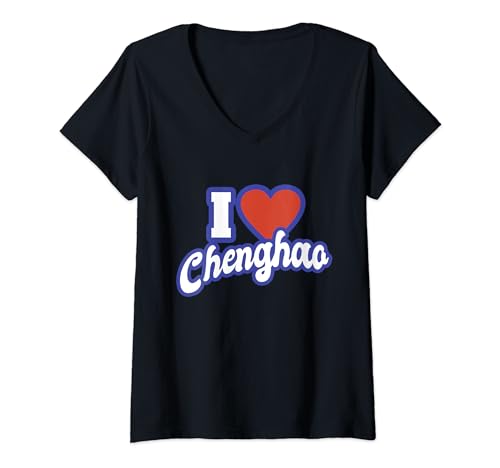 Damen Ich liebe Chenghao T-Shirt mit V-Ausschnitt von I Love Names