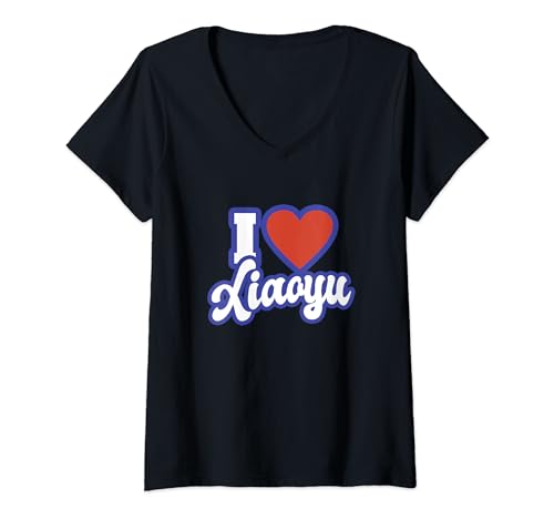 Damen Ich liebe Xiaoyu T-Shirt mit V-Ausschnitt von I Love Names