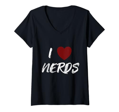 Damen Ich Liebe Nerds T-Shirt mit V-Ausschnitt Damen Ich Liebe Nerds T-Shirt mit V-Ausschnitt von I Love Nerds
