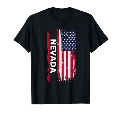 Nevada Herren und Damen T-Shirt Nevada Herren und Damen T-Shirt von I Love Nevada USA Flag