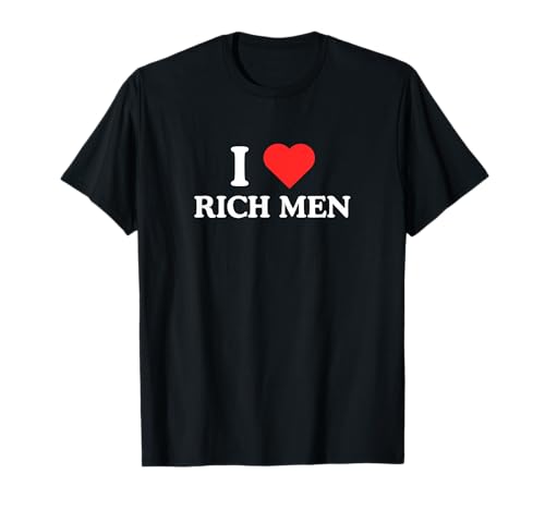 Lustiges Y2K Sugar Baby Gold Digger Meme mit Aufschrift „I Love Heart Rich Men“ T-Shirt Lustiges Y2K Sugar Baby Gold Digger Meme mit Aufschrift „I Love Heart Rich Men“ T-Shirt von I Love Rich Men