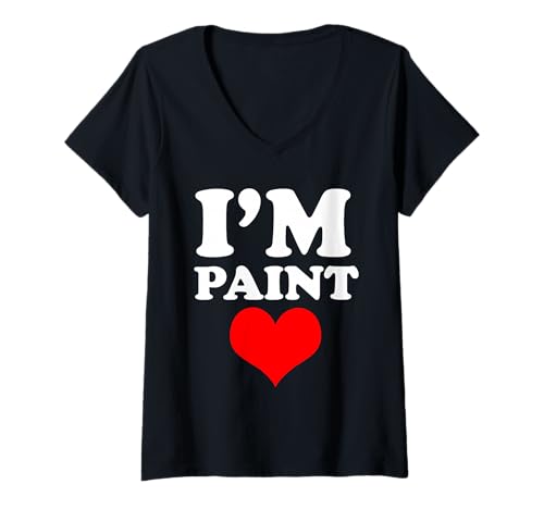 Damen Ich Male lustige, passende Paare, ich Liebe es, mit den Finger zu malen T-Shirt mit V-Ausschnitt Damen Ich Male lustige, passende Paare, ich Liebe es, mit den Finger zu malen T-Shirt mit V-Ausschnitt von I Love To Finger Paint I'm Paint by LazyPanda